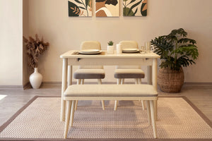 Vina Mini Bench Sedef Krem