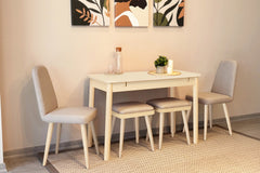 Vina Mini Bench Sedef Krem