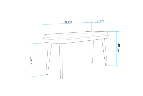 Vina Mini Bench Karina  Meşe Taş