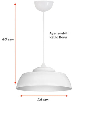 Arya Beyaz Sarkıt 30 Cm Genişlik