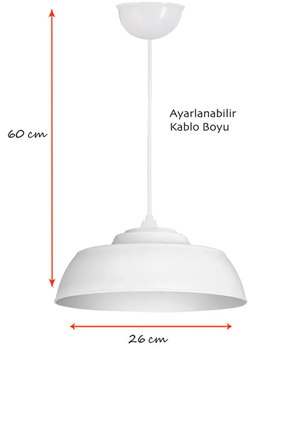 Arya Beyaz Sarkıt 30 Cm Genişlik