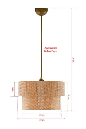 Kahve Modern Hasır Sarkıt