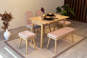 Vina Mini Bench Karina  Meşe Taş