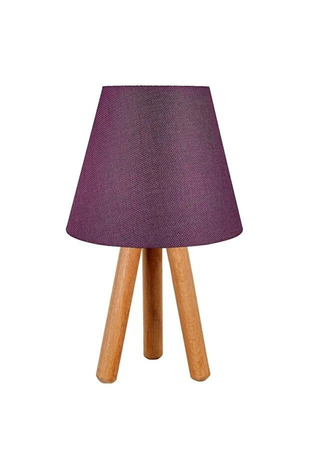 Tripod Ahşap Abajur