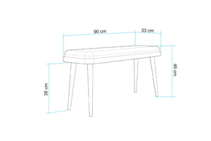 Vina Mini Bench Sedef Krem