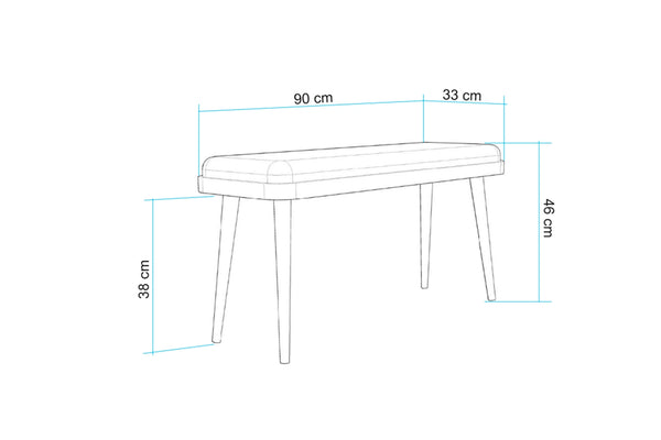 Vina Mini Bench Sedef Krem