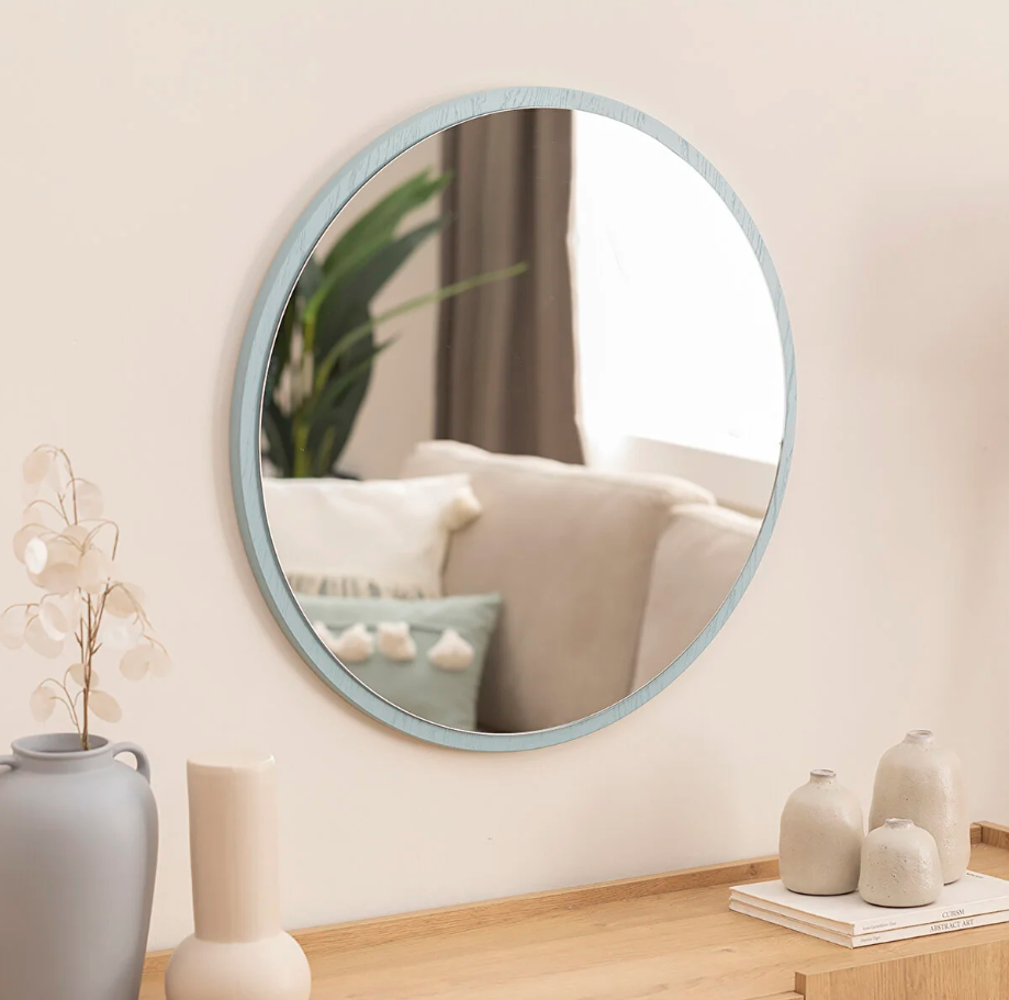 Yeşil Mdf Duvar Aynası, 100x100 cm