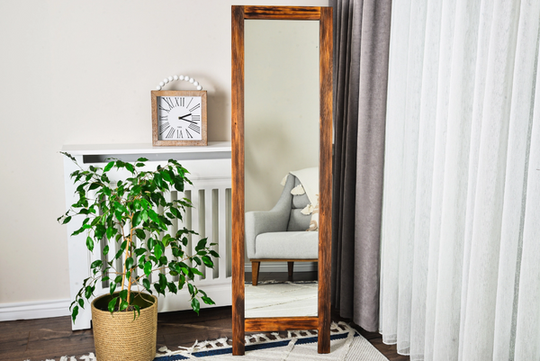 Ligna Ahşap Dekoratif Ayaklı Boy Aynası, 170x60 cm