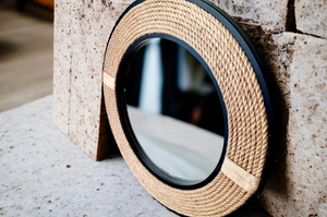 Halatlı Yuvarlak Dekoratif Ayna, 87x87 cm