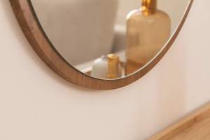 Kahverengi Mdf Duvar Aynası, 90x90 cm