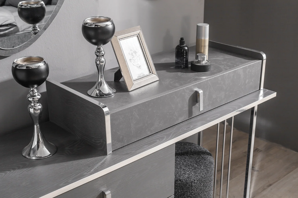 Endam Gri Şifonyer ve Aynası