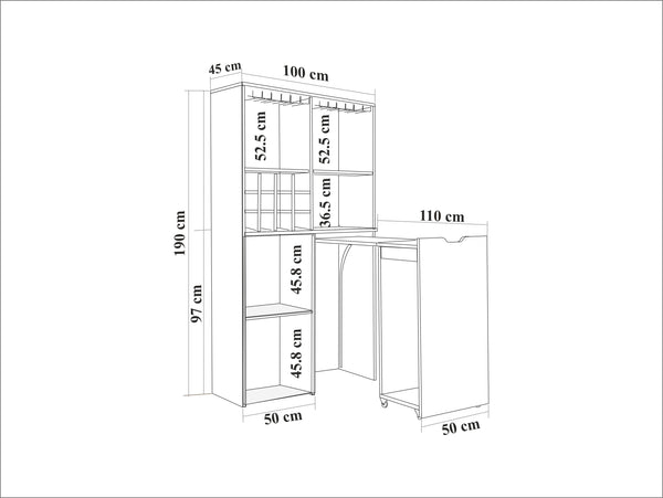 Serenta Katlanabilir Mini Bar