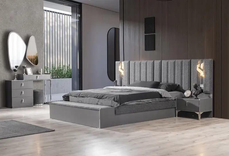 Endam Gri Bazalı Karyola