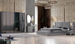 Endam Gri Cam Kapaklı Dolap