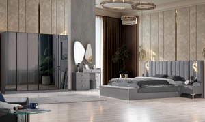 Endam Gri Cam Kapaklı Dolap