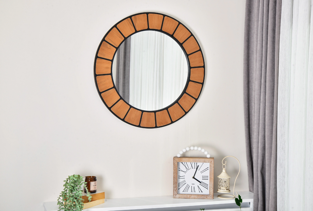 Terra Yuvarlak Dekoratif Ayna, 90x90 cm