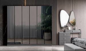 Endam Gri Cam Kapaklı Dolap